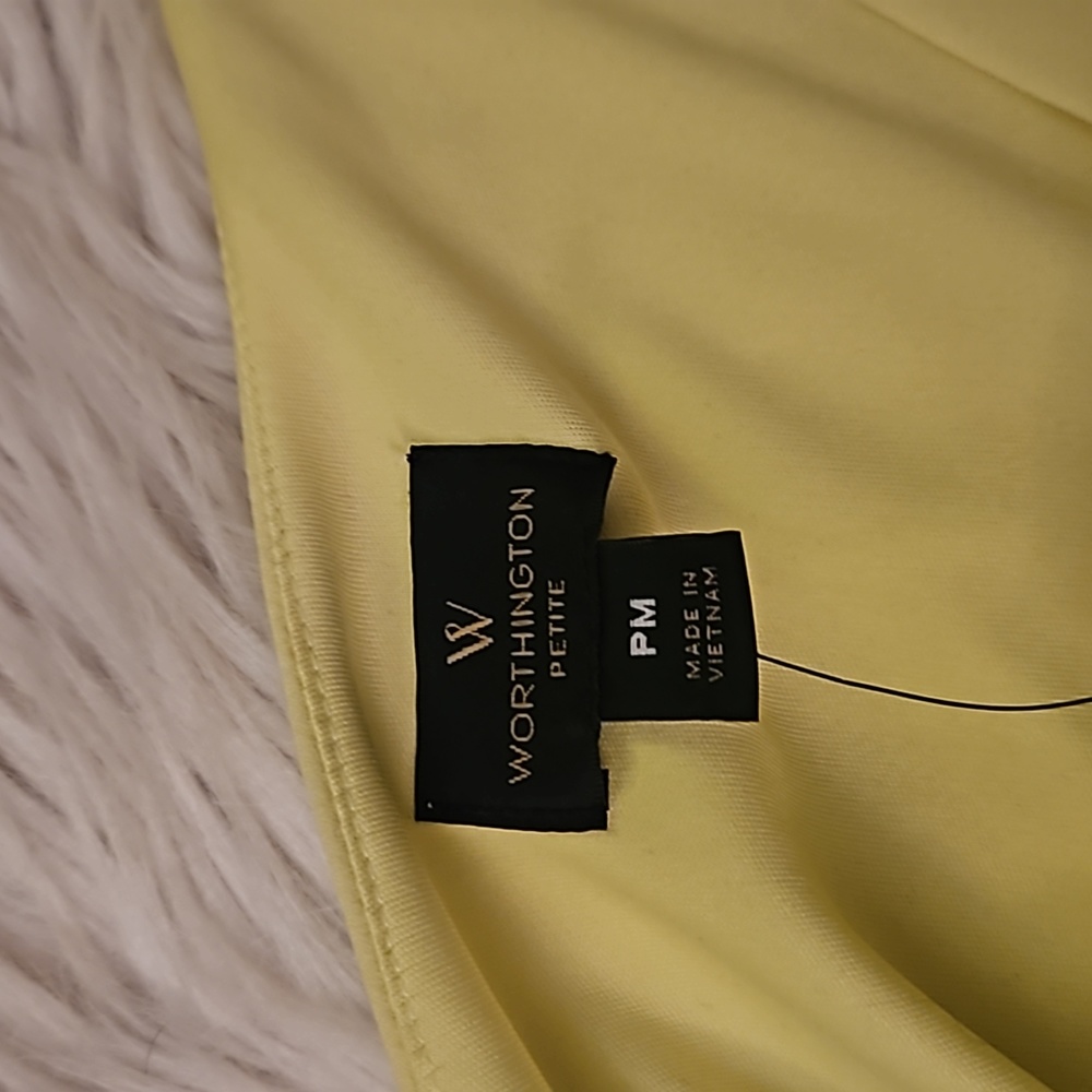 Worthington Yellow Long-Sleeve Dress – Size Medium Petite (NWT) - Picture 5 of 6